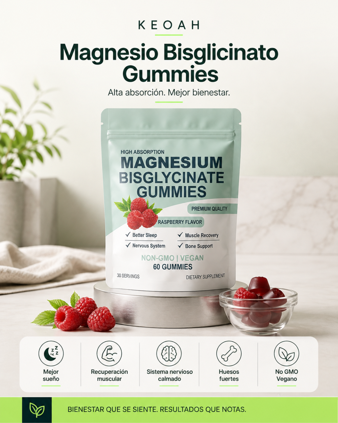 KEOAH Magnesium Gummies™ | Magnesio Bisglicinato