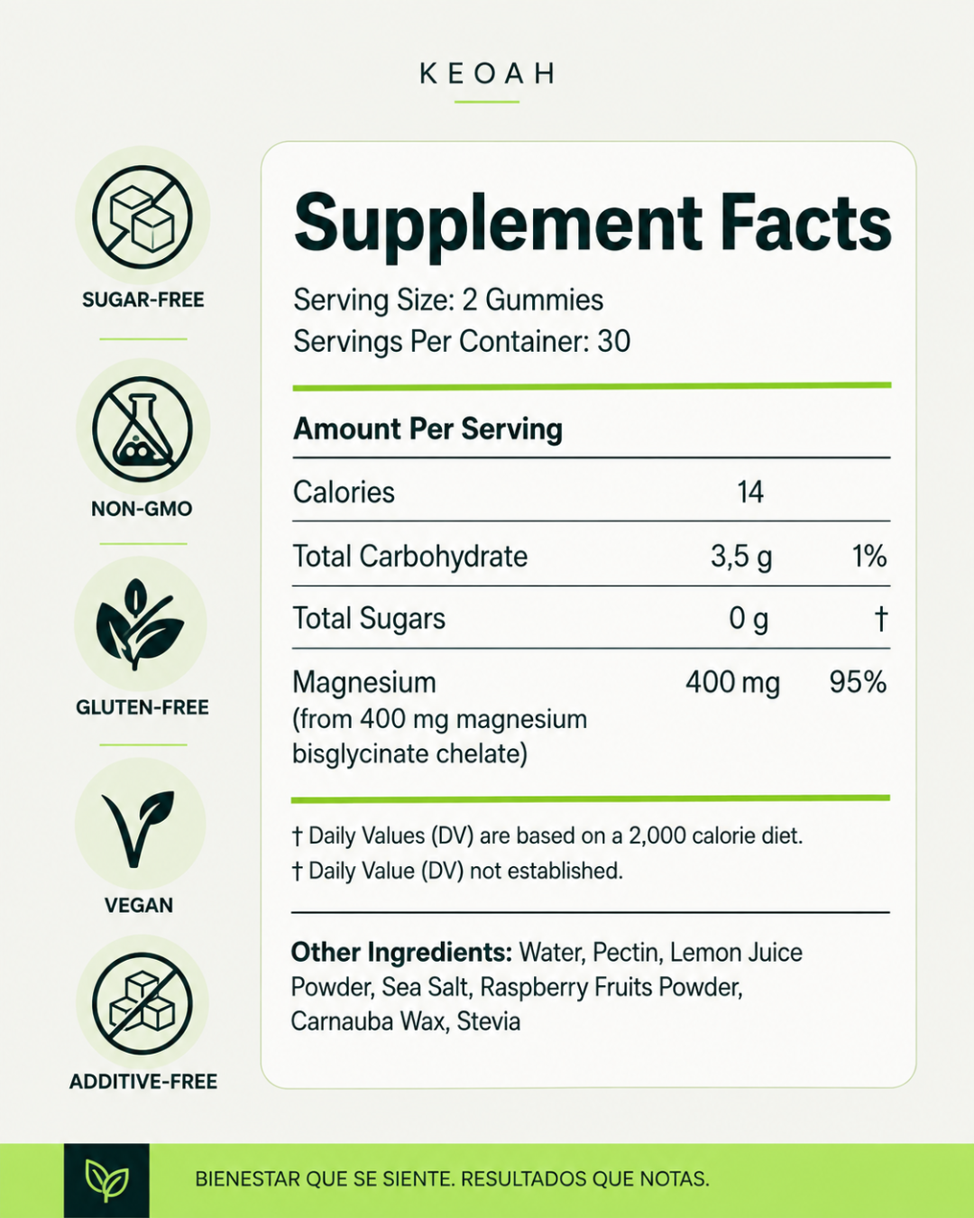 KEOAH Magnesium Gummies™ | Magnesio Bisglicinato