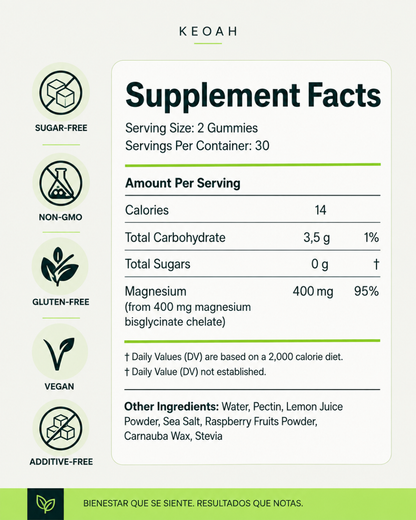 KEOAH Magnesium Gummies™ | Magnesio Bisglicinato