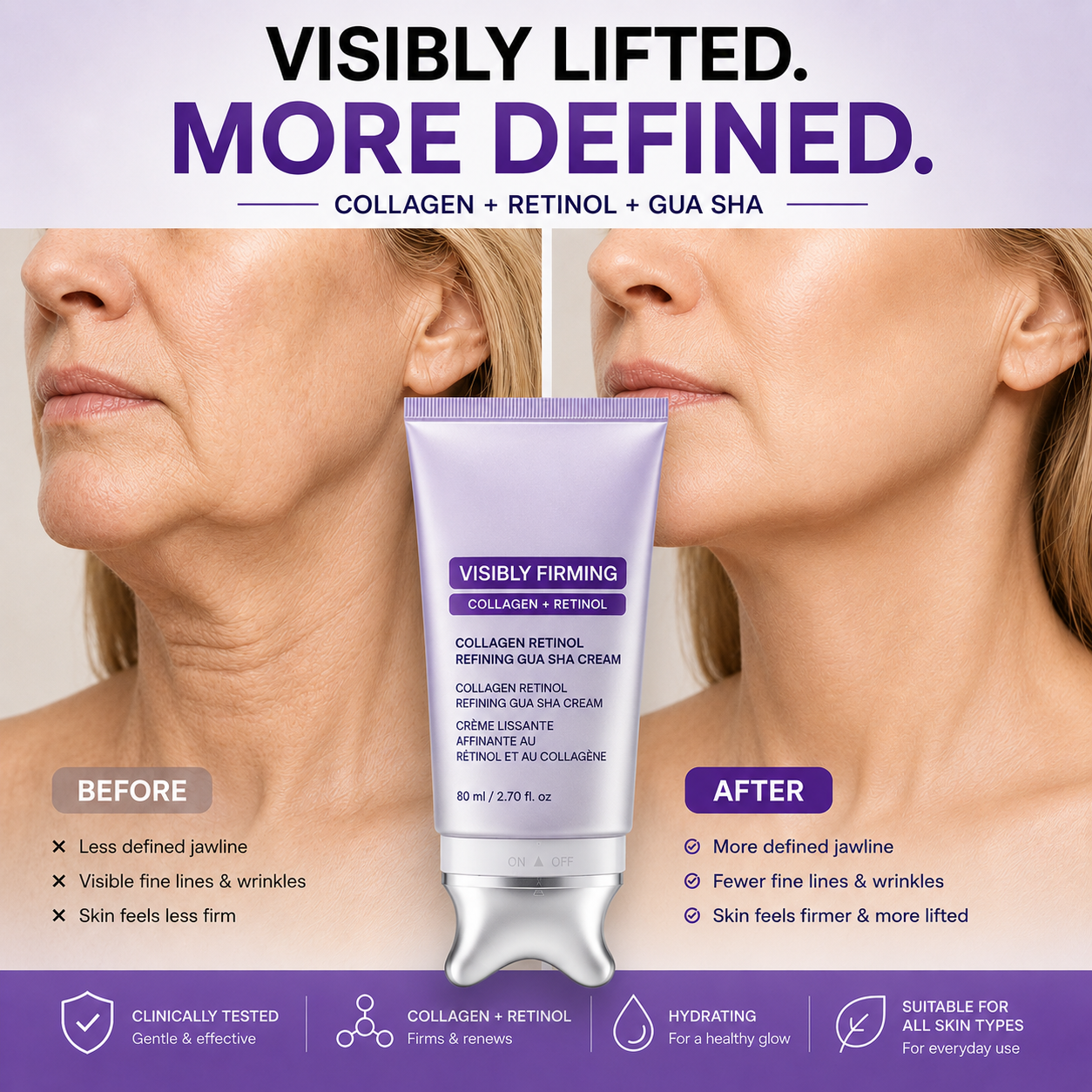 KEOAH SculptRitual™ 2-in-1 Collagen Retinol Gua Sha Cream