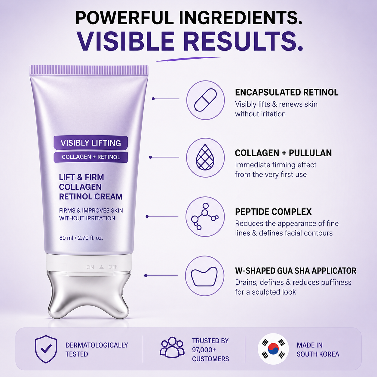 KEOAH SculptRitual™ 2-in-1 Collagen Retinol Gua Sha Cream