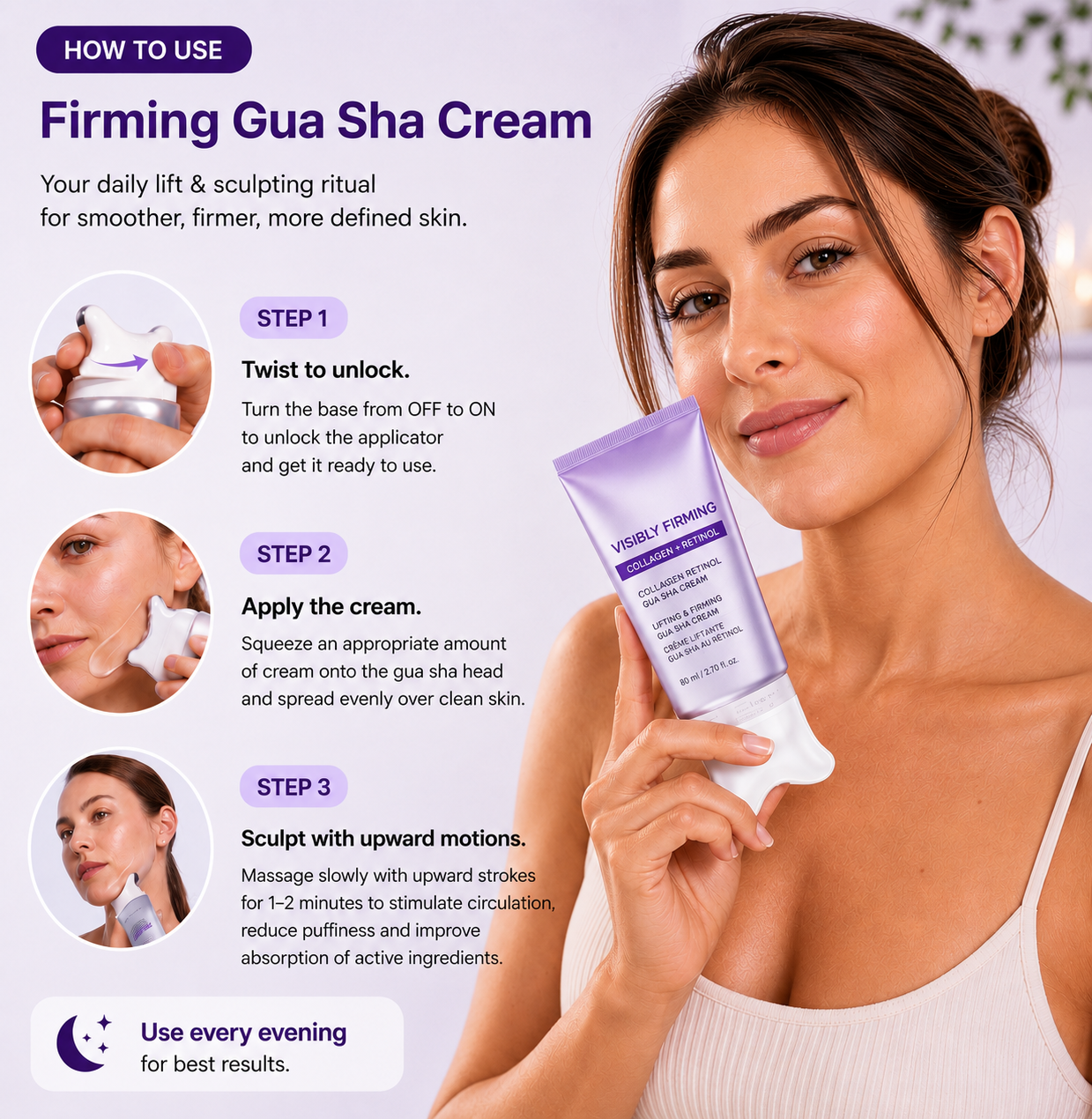 KEOAH SculptRitual™ 2-in-1 Collagen Retinol Gua Sha Cream