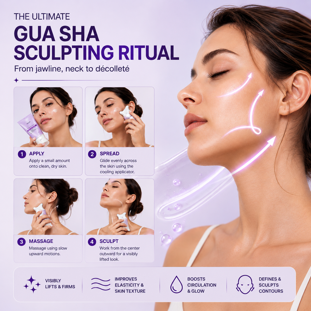 KEOAH SculptRitual™ 2-in-1 Collagen Retinol Gua Sha Cream