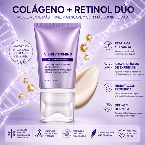 KEOAH SculptRitual™ 2-en-1 Crema Reafirmante Gua Sha con Colágeno y Retinol