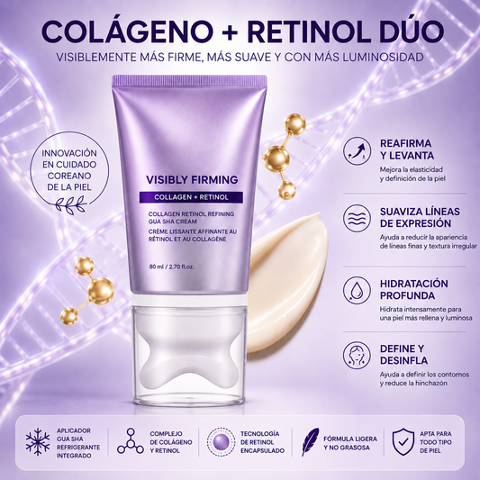 KEOAH SculptRitual™ 2-en-1 Crema Reafirmante Gua Sha con Colágeno y Retinol